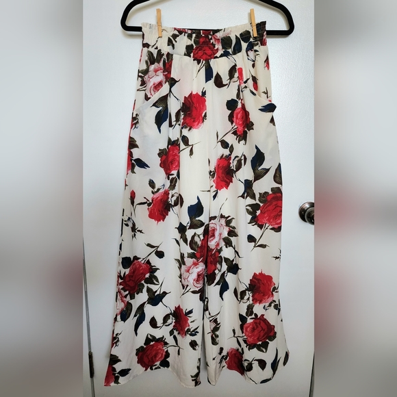 Floral Summer Wide Leg Palazzo Pants - Sz Small - Picture 6 of 12